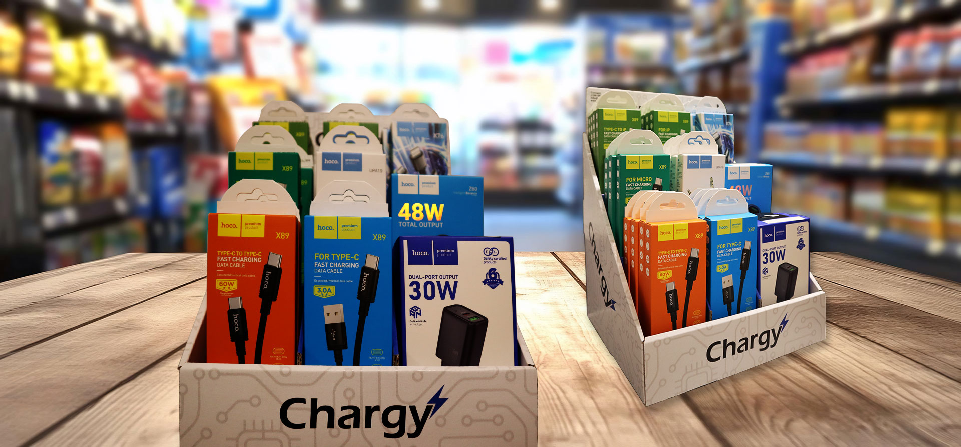 Chargy кабели за зареждане на магазини